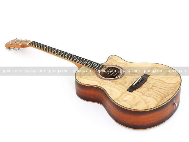 40-inch Tamo Ash Top Acoustic Guitar with Satin Finish (TY-010)