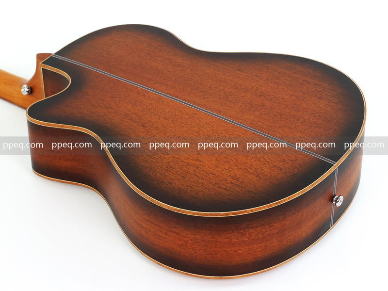 40-inch Tamo Ash Top Acoustic Guitar with Satin Finish (TY-010)