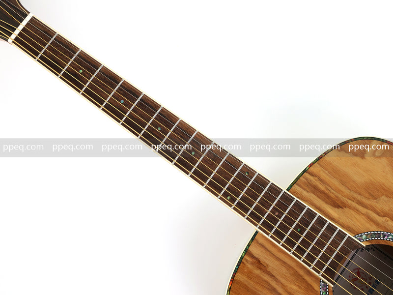 40 Inch Figured Ash Body Acoustic Guitar with Gloss Finish (TY-016)