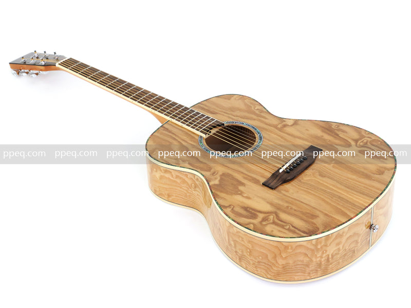 40 Inch Figured Ash Body Acoustic Guitar with Gloss Finish (TY-016)