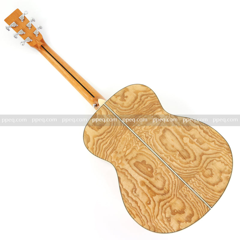 40 Inch Figured Ash Body Acoustic Guitar with Gloss Finish (TY-016)