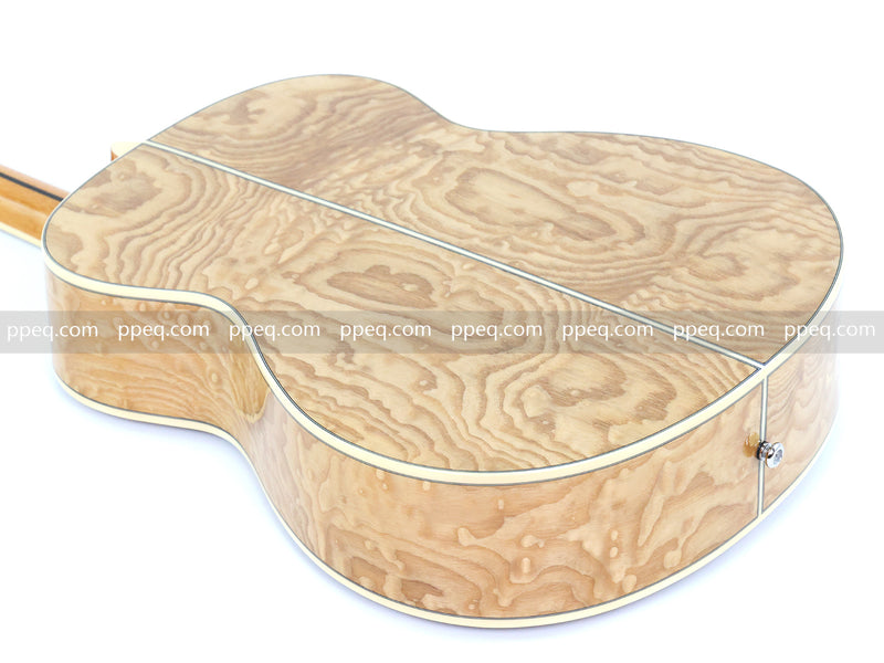 40 Inch Figured Ash Body Acoustic Guitar with Gloss Finish (TY-016)
