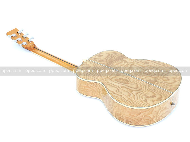 40 Inch Figured Ash Body Acoustic Guitar with Gloss Finish (TY-016)