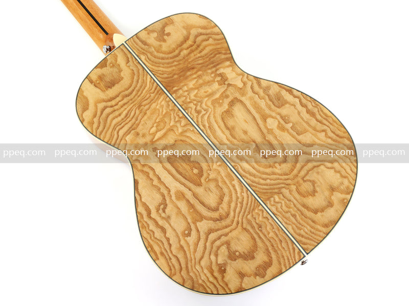 40 Inch Figured Ash Body Acoustic Guitar with Gloss Finish (TY-016)
