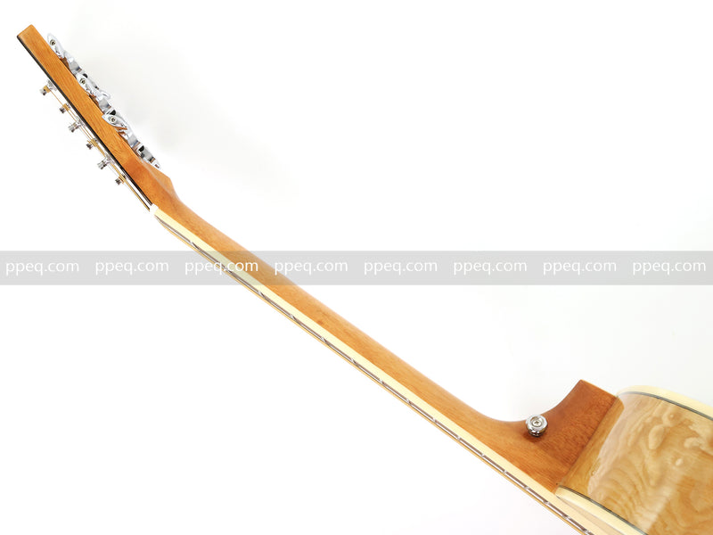 40 Inch Figured Ash Body Acoustic Guitar with Gloss Finish (TY-016)