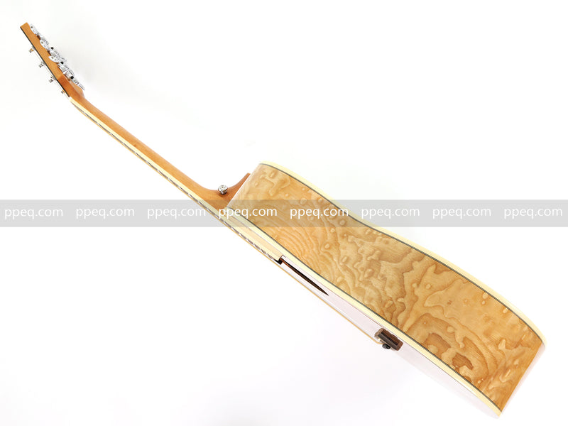 40 Inch Figured Ash Body Acoustic Guitar with Gloss Finish (TY-016)