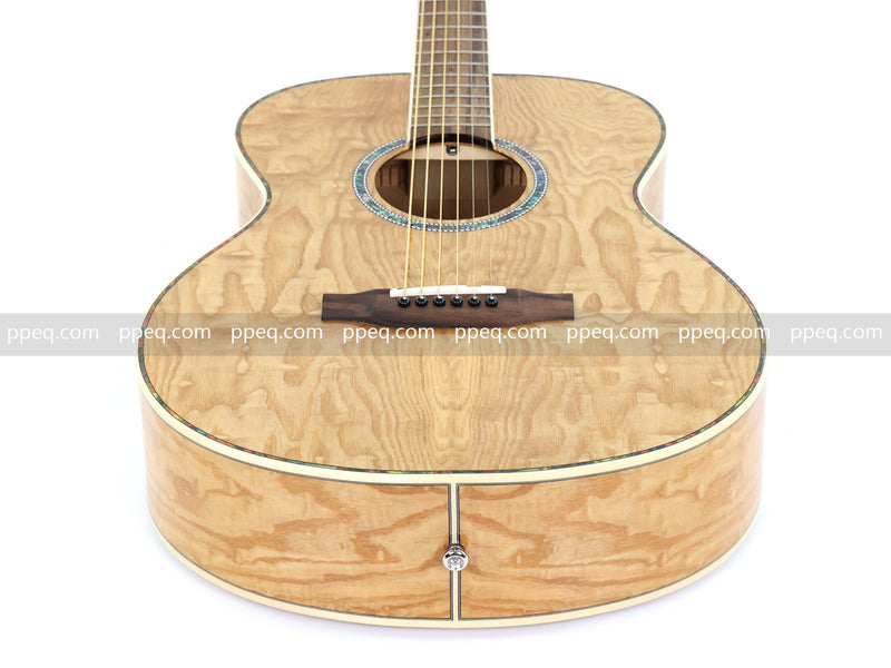 40 Inch Tamo Ash Body Acoustic Guitar with Gloss Finish (TY-015)