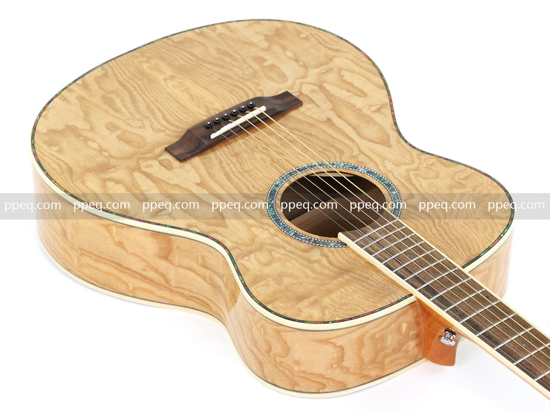 40 Inch Tamo Ash Body Acoustic Guitar with Gloss Finish (TY-015)