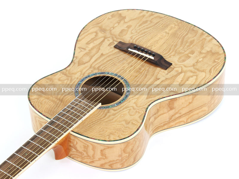 40 Inch Tamo Ash Body Acoustic Guitar with Gloss Finish (TY-015)
