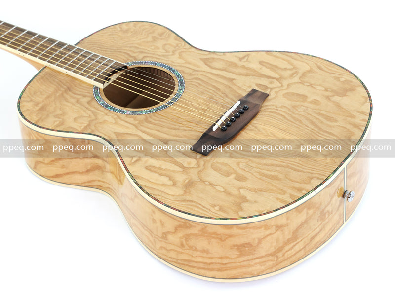 40 Inch Tamo Ash Body Acoustic Guitar with Gloss Finish (TY-015)