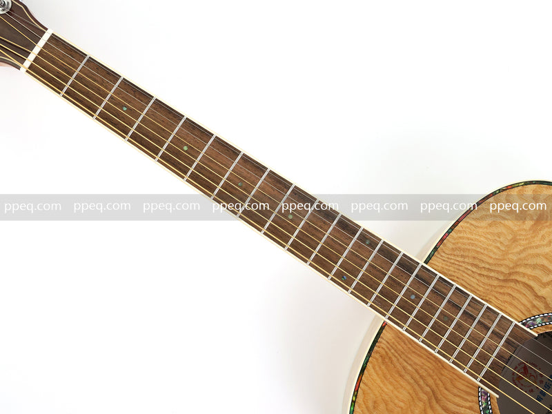 40 Inch Tamo Ash Body Acoustic Guitar with Gloss Finish (TY-015)