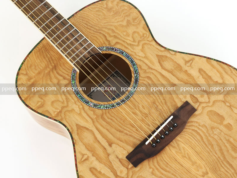 40 Inch Tamo Ash Body Acoustic Guitar with Gloss Finish (TY-015)