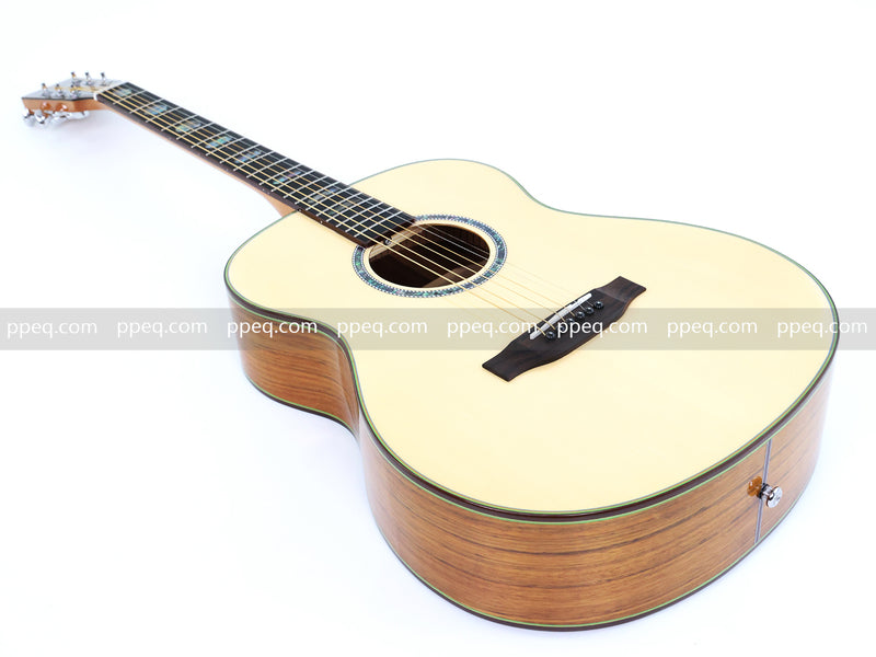 40 Inch Walnut Back & Sides Non-Cutaway Acoustic Guitar with Gloss Finish (TY-018)