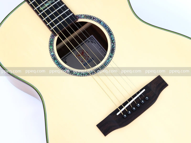 40 Inch Walnut Back & Sides Non-Cutaway Acoustic Guitar with Gloss Finish (TY-018)