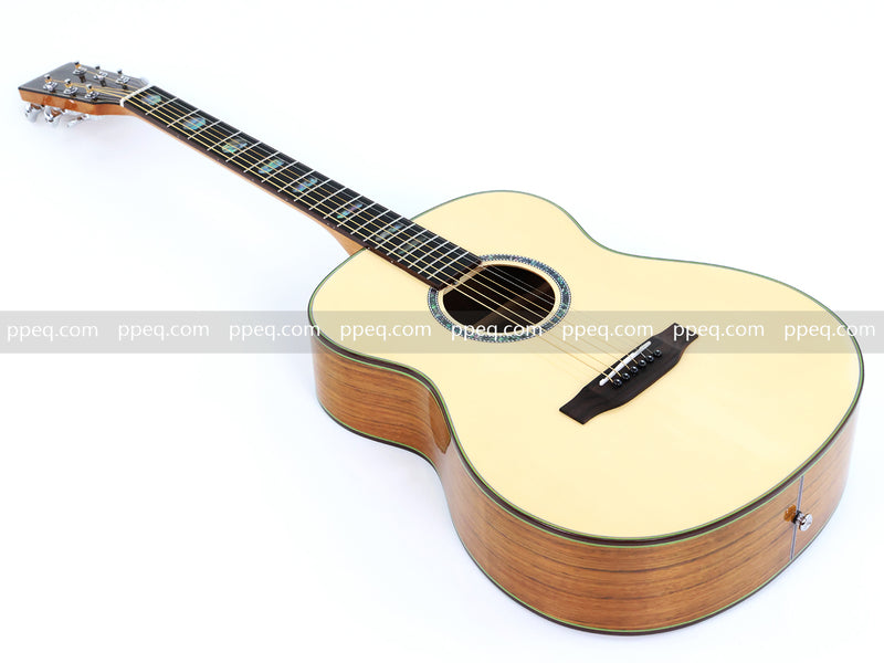 40 Inch Walnut Back & Sides Non-Cutaway Acoustic Guitar with Gloss Finish (TY-018)
