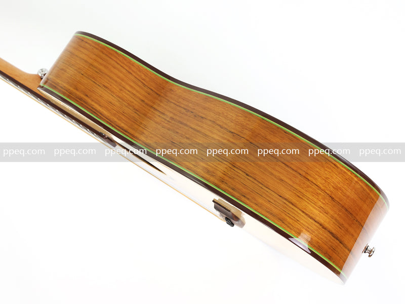 40 Inch Walnut Back & Sides Non-Cutaway Acoustic Guitar with Gloss Finish (TY-018)