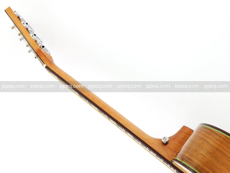 40 Inch Walnut Back & Sides Non-Cutaway Acoustic Guitar with Gloss Finish (TY-018)