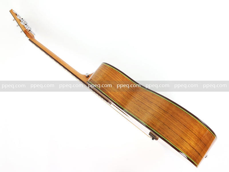 40 Inch Walnut Back & Sides Non-Cutaway Acoustic Guitar with Gloss Finish (TY-018)