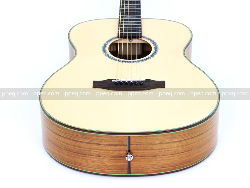 40 Inch Walnut Back & Sides Non-Cutaway Acoustic Guitar with Gloss Finish (TY-018)