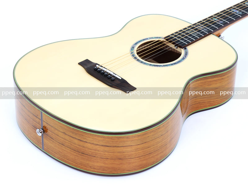 40 Inch Walnut Back & Sides Non-Cutaway Acoustic Guitar with Gloss Finish (TY-018)