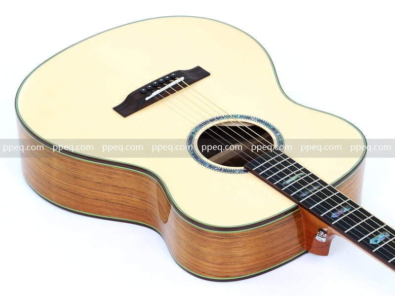 40 Inch Walnut Back & Sides Non-Cutaway Acoustic Guitar with Gloss Finish (TY-018)