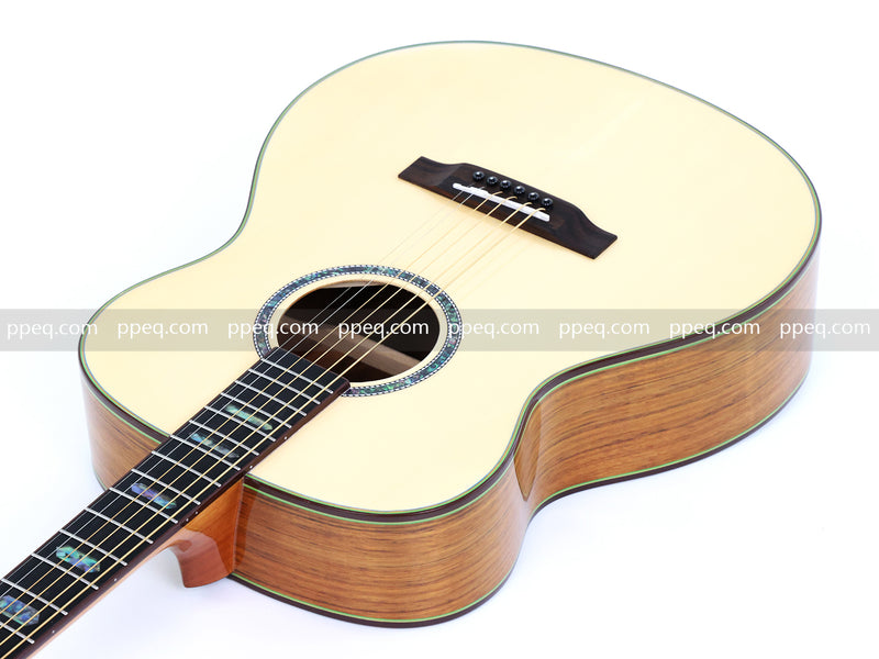 40 Inch Walnut Back & Sides Non-Cutaway Acoustic Guitar with Gloss Finish (TY-018)