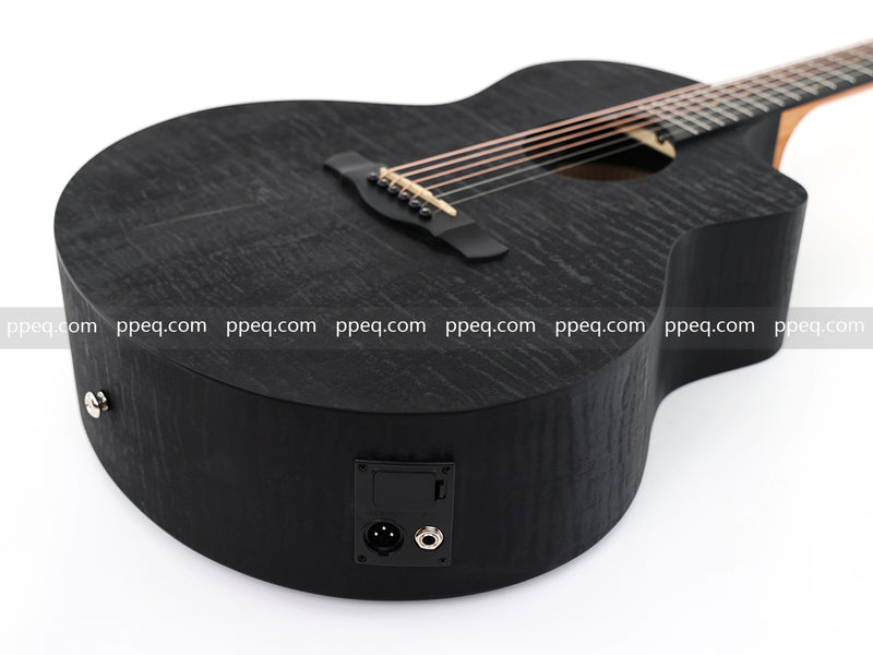 41-Inch All-HPL Maple Body, Unfinished Black Acoustic Guitar (JY-HPL-BK)