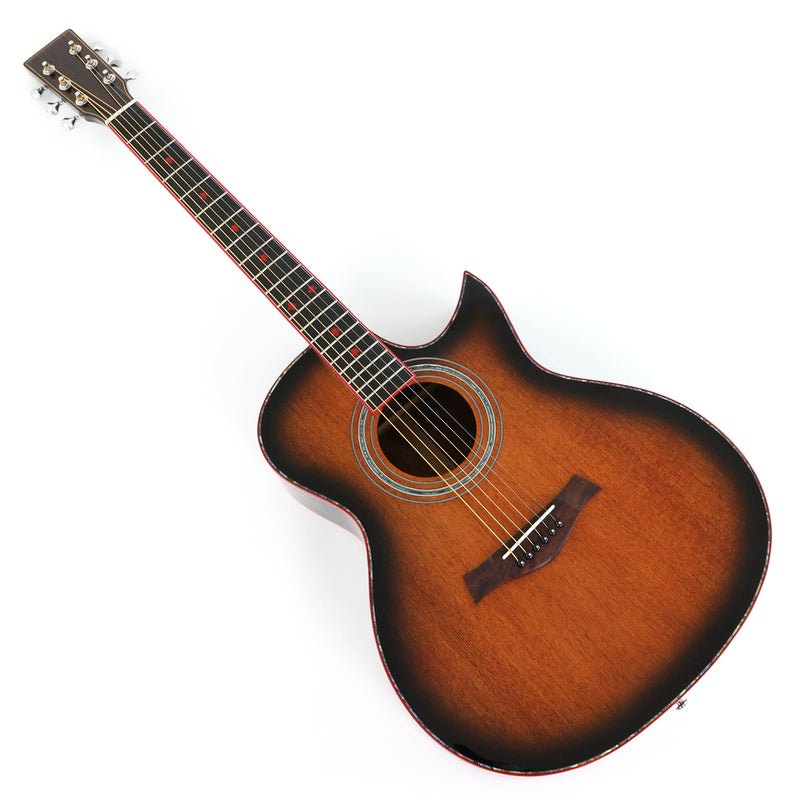 41-inch All Solid Mahogany Body Acoustic Guitar with Gloss Finish (TY-007)