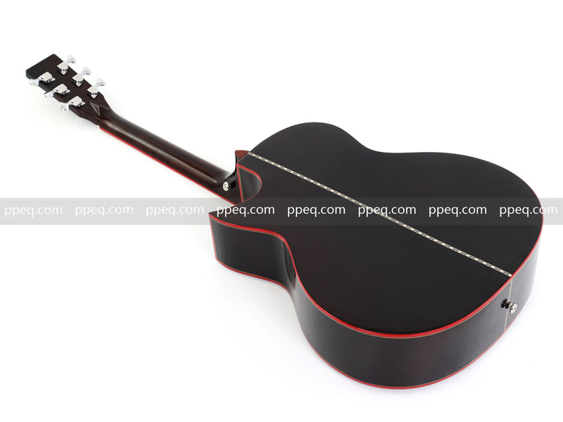 41-inch All Solid Mahogany Body Acoustic Guitar with Gloss Finish (TY-007)