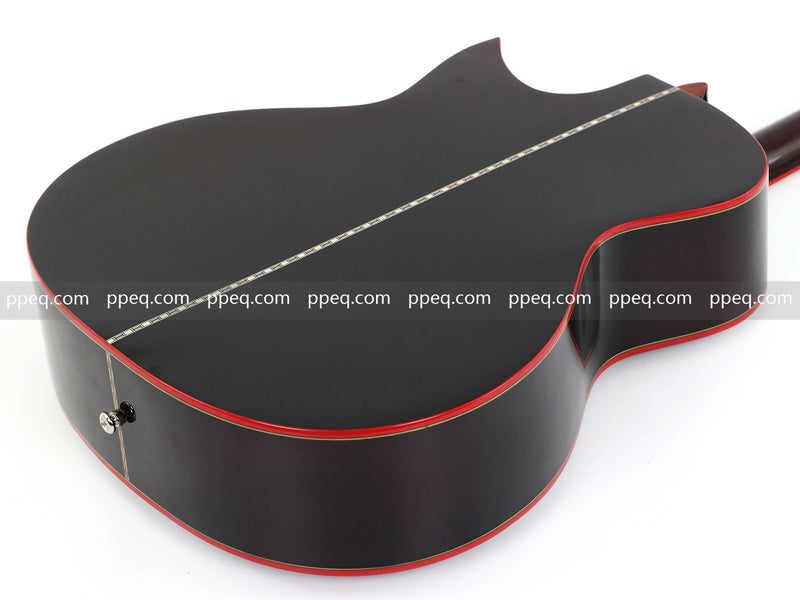 41-inch All Solid Mahogany Body Acoustic Guitar with Gloss Finish (TY-007)