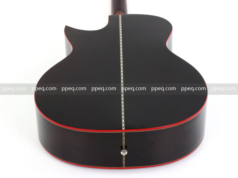 41-inch All Solid Mahogany Body Acoustic Guitar with Gloss Finish (TY-007)