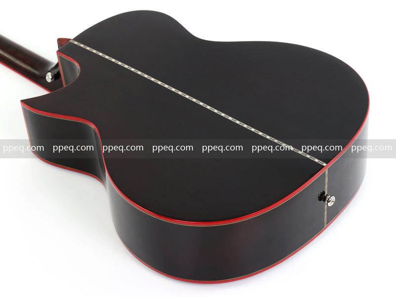 41-inch All Solid Mahogany Body Acoustic Guitar with Gloss Finish (TY-007)