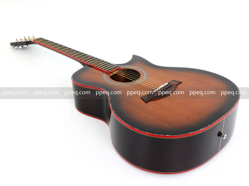 41-inch All Solid Mahogany Body Acoustic Guitar with Gloss Finish (TY-007)