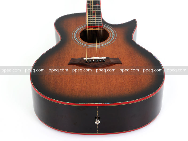 41-inch All Solid Mahogany Body Acoustic Guitar with Gloss Finish (TY-007)