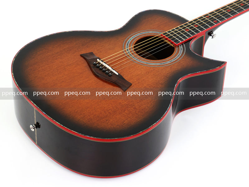 41-inch All Solid Mahogany Body Acoustic Guitar with Gloss Finish (TY-007)