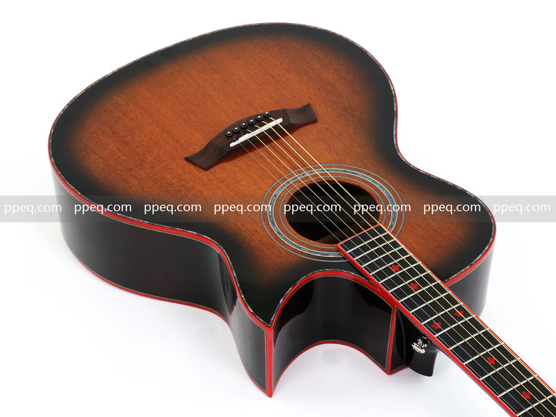 41-inch All Solid Mahogany Body Acoustic Guitar with Gloss Finish (TY-007)