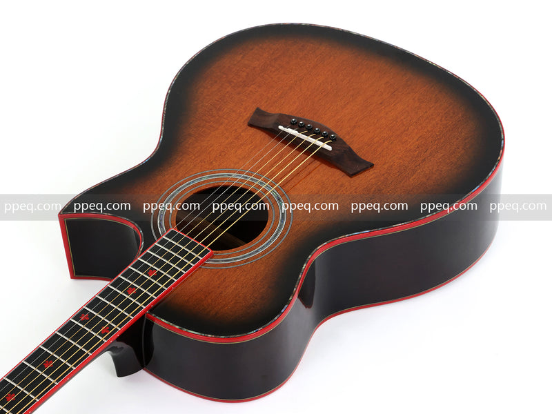 41-inch All Solid Mahogany Body Acoustic Guitar with Gloss Finish (TY-007)