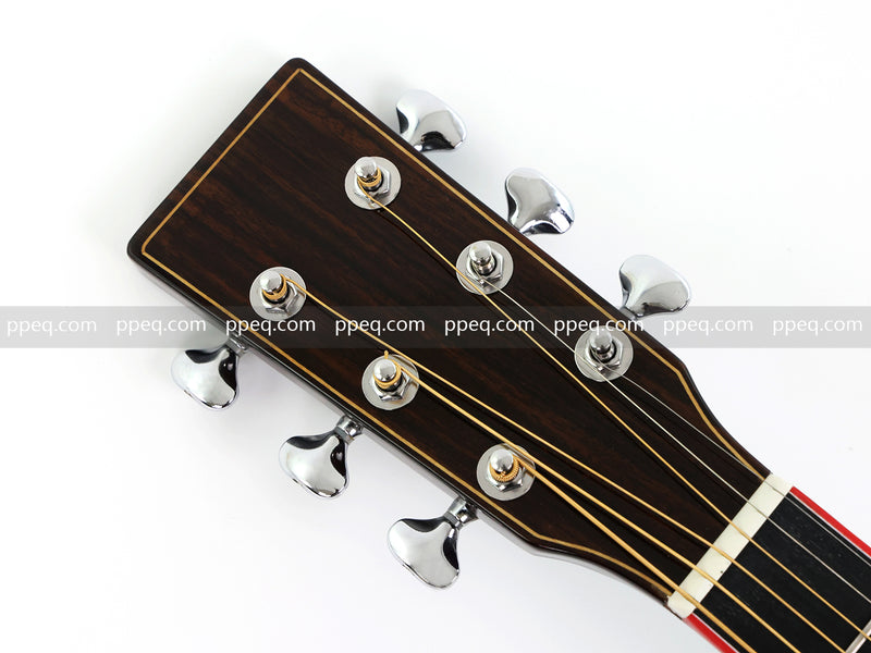 41-inch All Solid Mahogany Body Acoustic Guitar with Gloss Finish (TY-007)