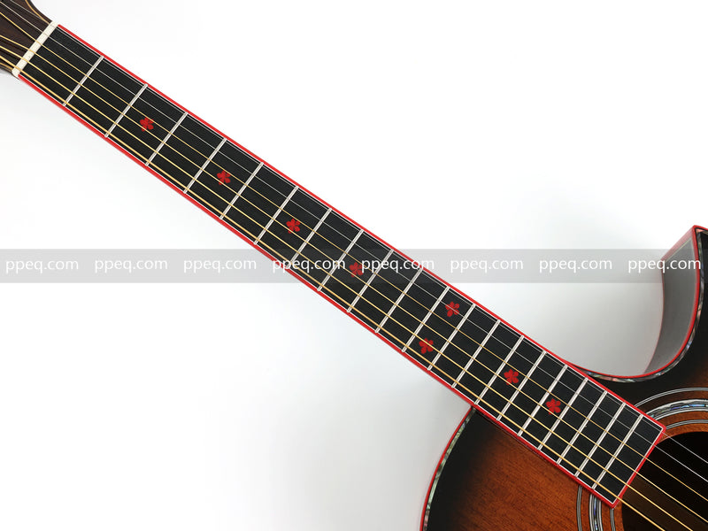 41-inch All Solid Mahogany Body Acoustic Guitar with Gloss Finish (TY-007)