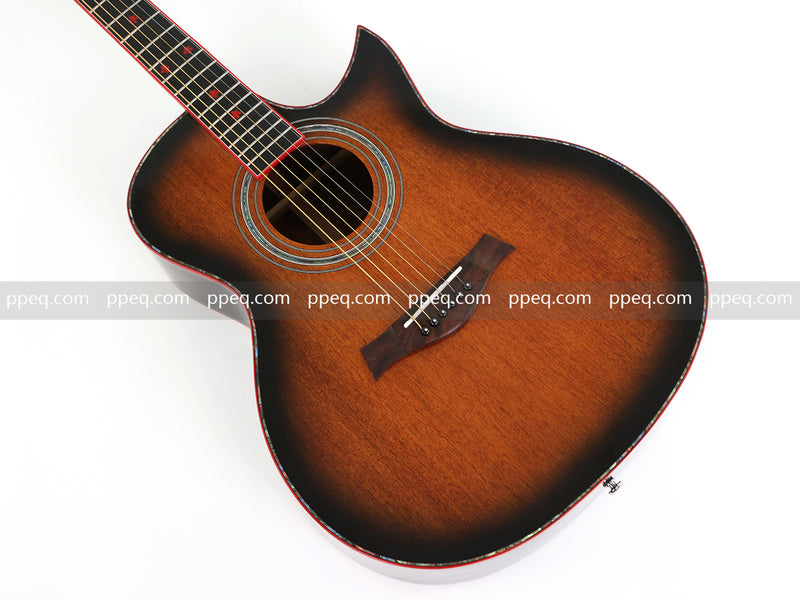 41-inch All Solid Mahogany Body Acoustic Guitar with Gloss Finish (TY-007)