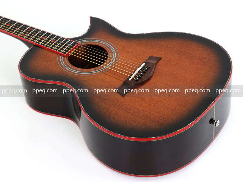 41-inch All Solid Mahogany Body Acoustic Guitar with Gloss Finish (TY-007)