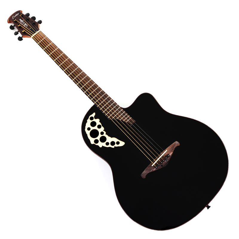 41-inch Roundback Acoustic Guitar with Black Gloss Finish (YMZ-274)