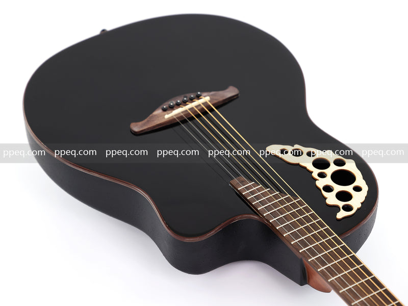 41-inch Roundback Acoustic Guitar with Black Gloss Finish (YMZ-274)