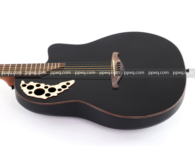 41-inch Roundback Acoustic Guitar with Black Gloss Finish (YMZ-274)