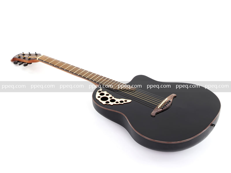 41-inch Roundback Acoustic Guitar with Black Gloss Finish (YMZ-274)