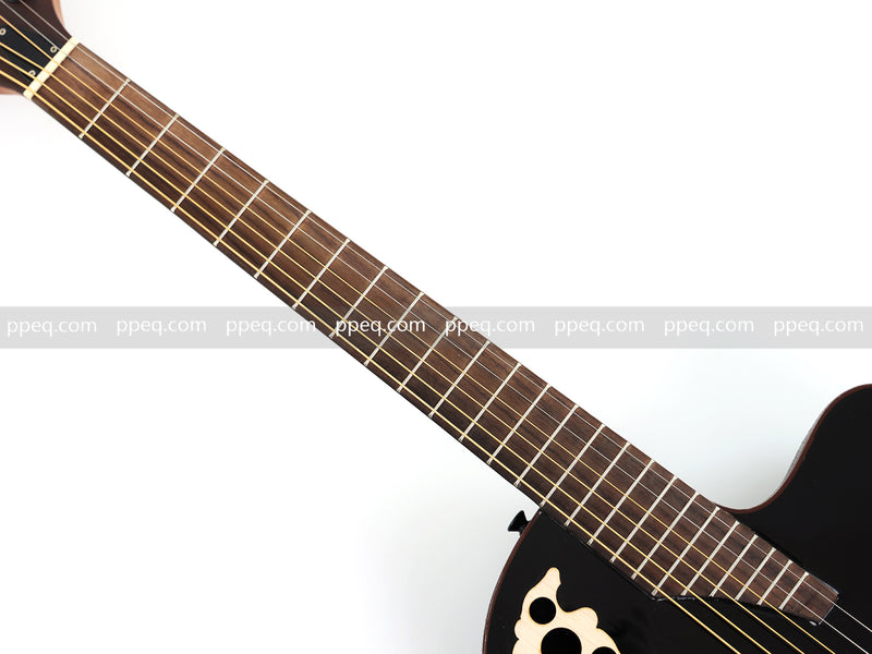 41-inch Roundback Acoustic Guitar with Black Gloss Finish (YMZ-274)