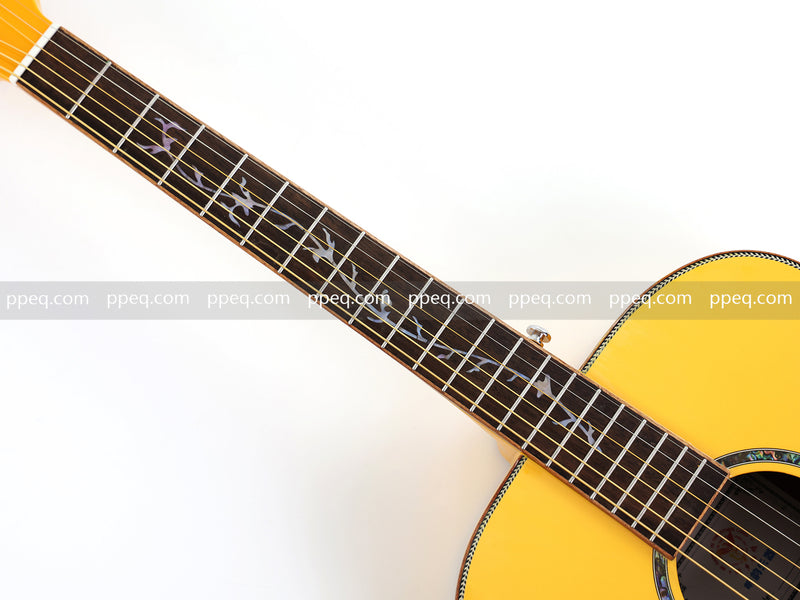 41-inch Solid Spruce Top Acoustic Guitar with Bumblebee Black & Yellow Theme (TY-004)