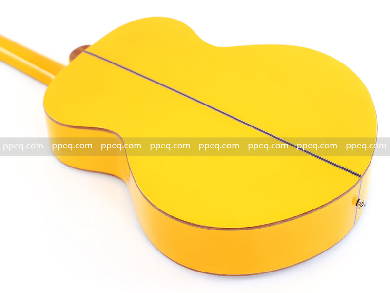 41-inch Solid Spruce Top Acoustic Guitar with Bumblebee Black & Yellow Theme (TY-004)