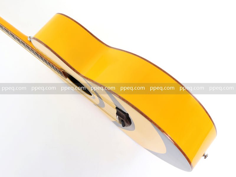 41-inch Solid Spruce Top Acoustic Guitar with Bumblebee Black & Yellow Theme (TY-004)