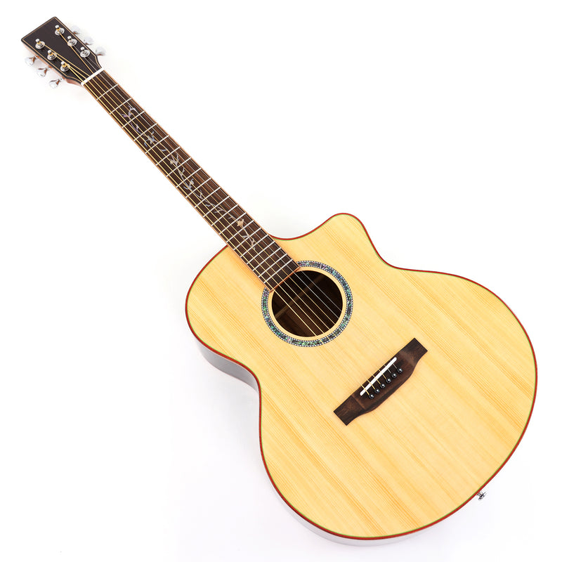 41-inch Solid Spruce Top Acoustic Guitar with Gloss Finish (TY-003)
